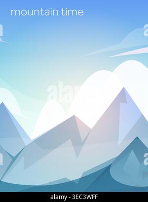Abstract mountain landscape. Vector illustration Stock Vector