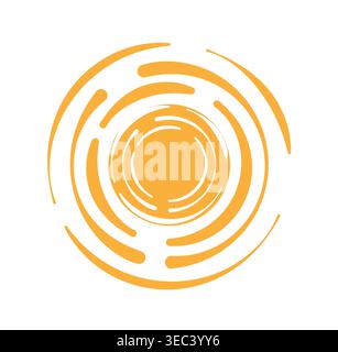 Abstract orange circular pattern. Vector illustration Stock Vector