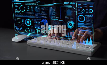 Data analytics and big data strategy for real-time analytics, predictive data modeling, business intelligence analytics, and data-driven decision Stock Photo