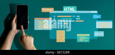Software development combines coding tools, mobile app creation, and programming languages to deliver innovative digital product solutions. Latch Stock Photo