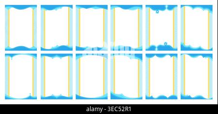 Certificate template set with geometric design elements and elegant frames. Mix of modern shapes and vintage ornamental borders, featuring clean layouts abstract triangles and refined decorative style Stock Vector