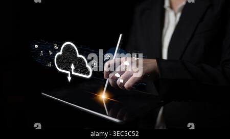 Cloud computing enables digital growth with secure data storage, scalable infrastructure, and strategic cloud-based business solutions. Latch Stock Photo