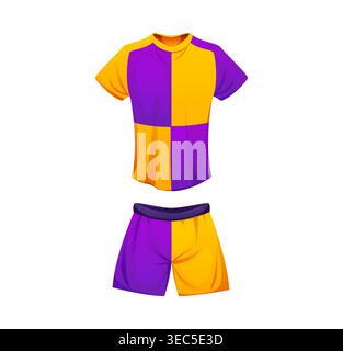 Sport uniform, football soccer game player outfit Stock Vector