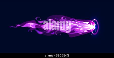 Fire gun game effect of laser energy trail flame Stock Vector