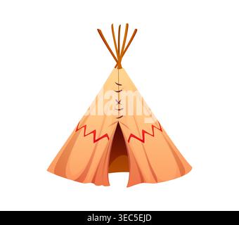 Cartoon Wild West wigwam for Western cowboy game Stock Vector