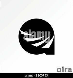 Letter A font swoosh like wing fast aero stripe travel brand feather element logo design graphic concept creative premium vector stock image top sell Stock Vector
