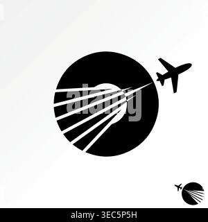 Initial O font with aircraft flying smoke trip commercial logistic aviation logo design graphic concept creative premium vector stock image top sell Stock Vector