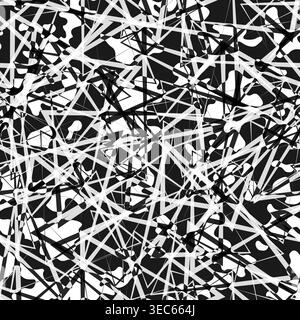 Pattern texture messy with random chaos straight for irregular stripe geometric Stock Vector