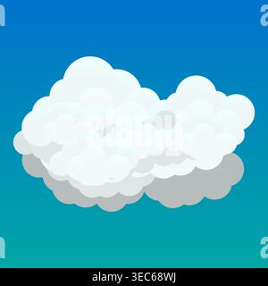 Cloud fluffy white in blue sky Stock Vector