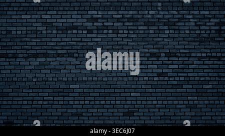 Dark blue retro grunge background. Brick wall texture. Old shabby brickwork Stock Photo