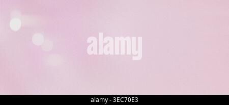 Pink pastel background showing soft texture and blurred light circles, creating an airy, romantic, and gentle visual, slight grain noise effect Stock Photo