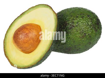 Avocado fruit isolated on white background Stock Photo