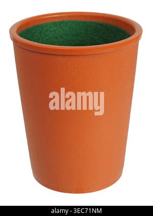 Cup used in dice games isolated on white background Stock Photo