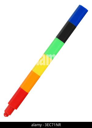 Multi-color felt-tip pen isolated on white Stock Photo