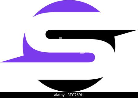 Sharp and modern letter S logo built with geometric angles and clean structure. Suitable for technology brands, esports, fintech, and strong identity Stock Vector