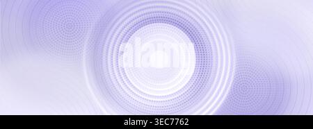 Gradient tech grey background with abstract pattern, halftone and circle lines. Vector futuristic graphic design with digital geometric shapes and dynamic wave effect. Stock Vector