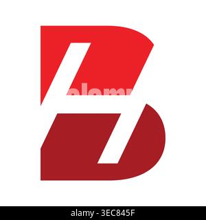Professional BH initial letter icon featuring modern monogram styling, minimalist geometric design, elegant branding concept for logos, corporate iden Stock Vector