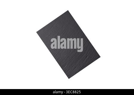 A blank slate board on a dark background for Asian food. A blank slate board as a food background for your design Stock Photo