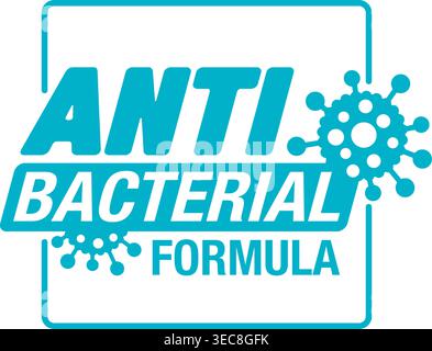 Antiviral antibacterial coronavirus formula vector block. Health protection, hand sanitizer label - Coronavirus Covid-19 virus. Vector illustration Stock Vector