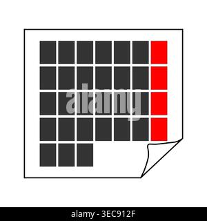 Professional organizer Vector. Comprehensive schedule set. Significant important dates. Curled paper corner. Stock Vector