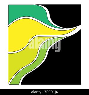 Extraordinary masterpiece Vector. Exceptionally vibrant wave. Flowing magnificent yellow. Sophisticated background art. Stock Vector