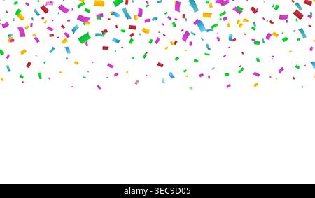 Colorful Confetti Falling Down Vector Background Illustration Stock Vector