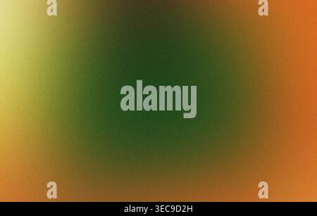 Grainy gradient background creating smooth color blends from bright yellow to deep green and vibrant orange Stock Photo