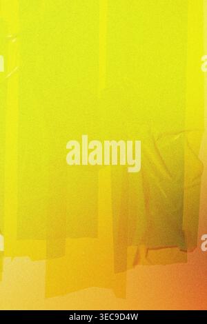 Abstract yellow and orange gradient background texture with lines and crumpled paper details creating a vibrant pattern, slight grain noise effect Stock Photo