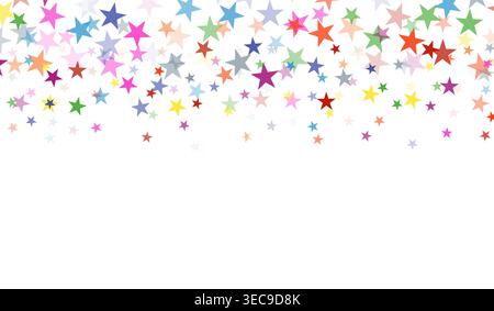 Colorful Falling Stars Vector Background Illustration Stock Vector