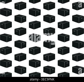 Vector seamless pattern of cart board box Stock Vector