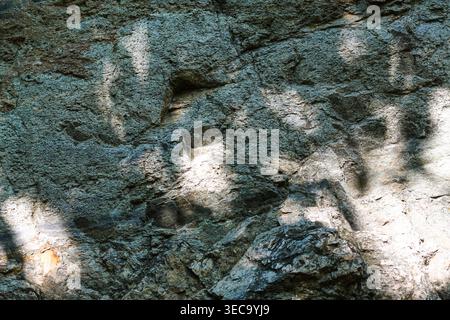Sun Dappled Rock Face In The Bluffs Stock Photo