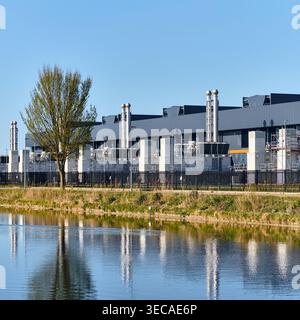 Sustainable data center infrastructure with advanced cooling and backup systems Stock Photo