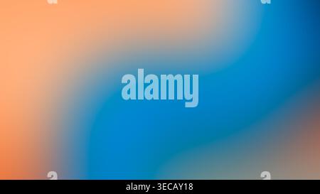 Abstract blue and orange gradient background, soft blurred color transitions Stock Photo