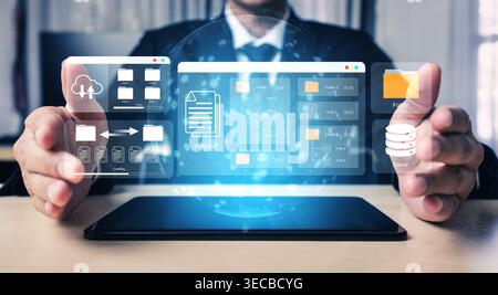 Digital folder organization improves server file structure, enhances workflow, and supports system management Parse Stock Photo