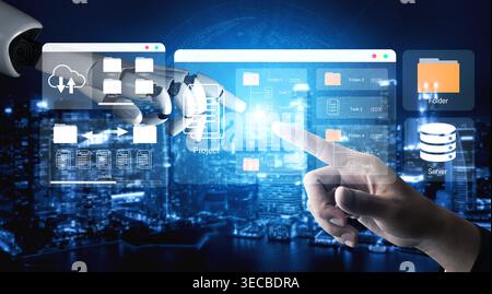 Artificial intelligence supports digital folder and server file organization for improved workflow and structure Parse Stock Photo