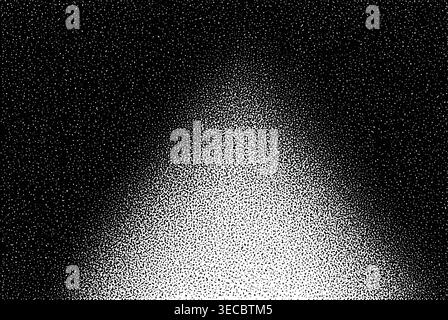 Abstract Black and White Grain Gradient Noise Texture Background Effect Stock Vector