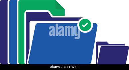 File Manager Icon. Folder Organization, Document Storage, Data Management and File System Vector Illustration Stock Vector