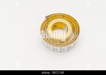 measuring tape isolated on white Stock Photo