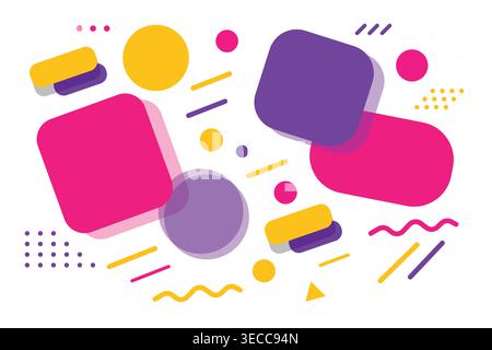 Abstract Gradient Background. Modern Red and Yellow Fluid Shapes, Minimal Colorful Design Vector Stock Vector