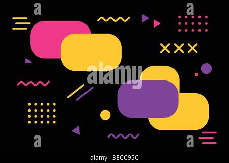 Abstract Gradient Background. Modern Red and Yellow Fluid Shapes, Minimal Colorful Design Vector Stock Vector