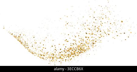 Abstract shiny gold glitter design element. For New Year, Merry Christmas greeting card design Stock Vector