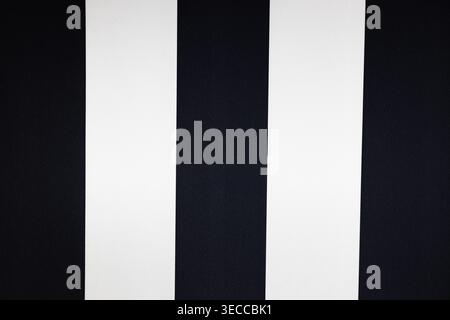 Black and white vertical stripes pattern background Stock Photo