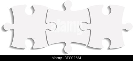 Game template with blank sections for infographic layout. Modern vector illustration featuring connected parts on white backdrop, ideal for charts. Stock Vector