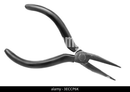 Old heavy duty steel pliers isolated on white background Stock Photo