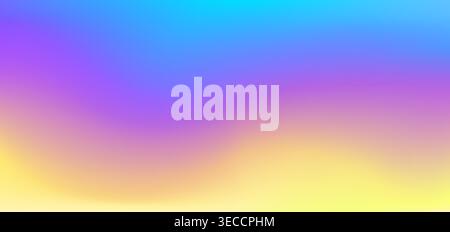 Iridescent dreamlike hologram gradient background Stock Vector