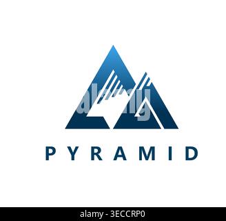 Triangle pyramid or mountain icon Stock Vector