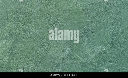 Mint green painted wall texture with rough plaster surface and copy space Stock Photo