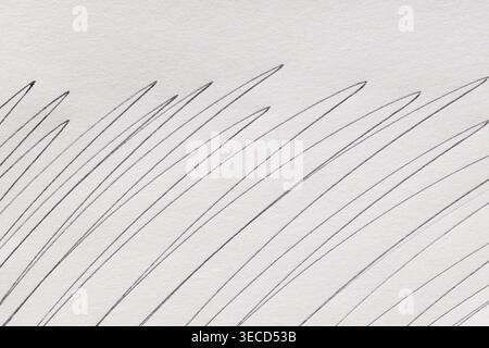 Abstract black pencil scribbles on white paper as creative hand drawn background texture Stock Photo