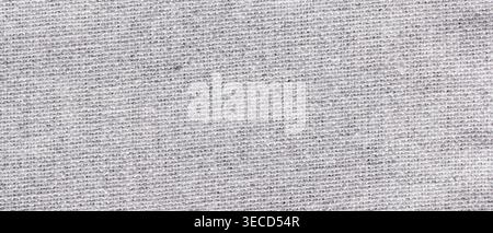 Light gray linen fabric texture with uniform woven pattern as neutral background Stock Photo
