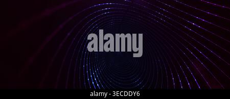 Abstract background showing glowing lines creating a spiral pattern, symbolizing digital connections and data flow in a network Stock Photo